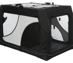 Trixie Hundetransportbox Vario Double, schwarz/grau, ca. B91/H61/T60 cm
