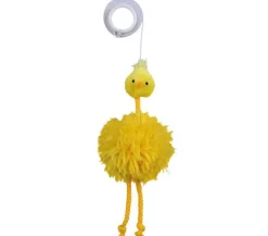 Trixie Katzenspielzeug Huhn am Gummiband, 20 cm