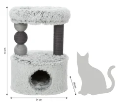 Trixie Kratzbaum Harvey, weiß/schwarz, ca. B54/H73/T40 cm