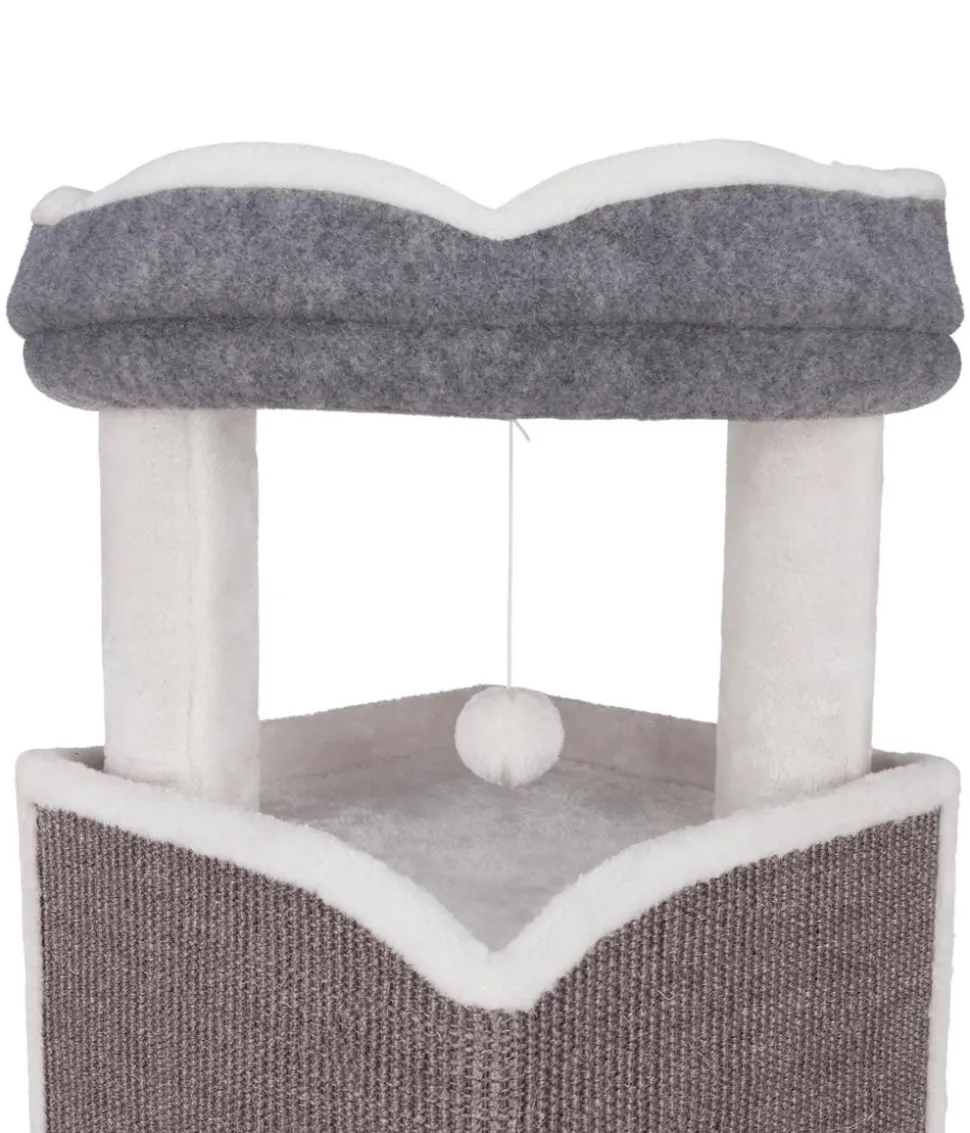 Trixie Kratzturm Cat Tower Arma, grau/weiß, ca. B38/H98/T38 cm