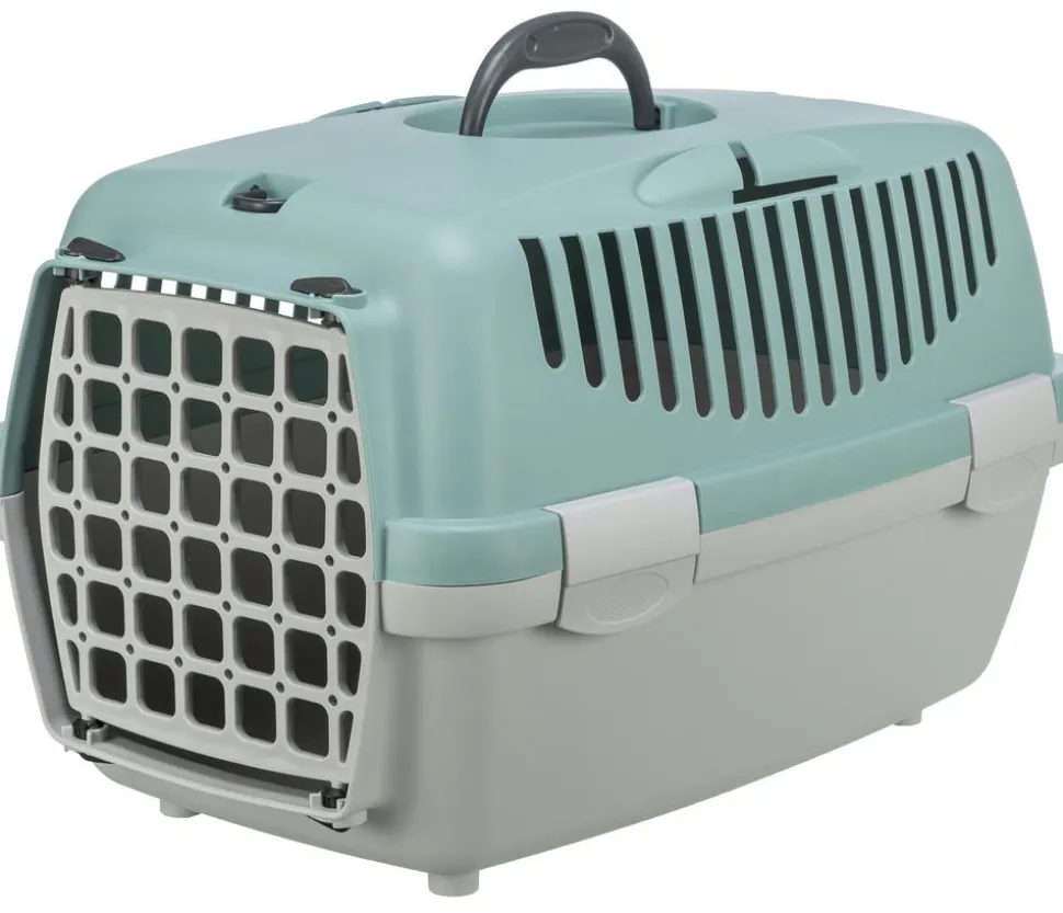 Trixie Transportbox Capri 1, grau/hellblau, ca. B48/H31/T32 cm