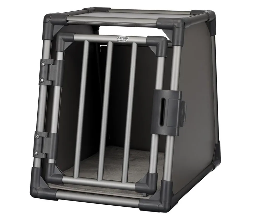 Trixie Transportbox für Hunde, Aluminium, grafit