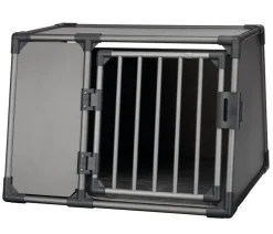 Trixie Transportbox für Hunde, Aluminium, grafit