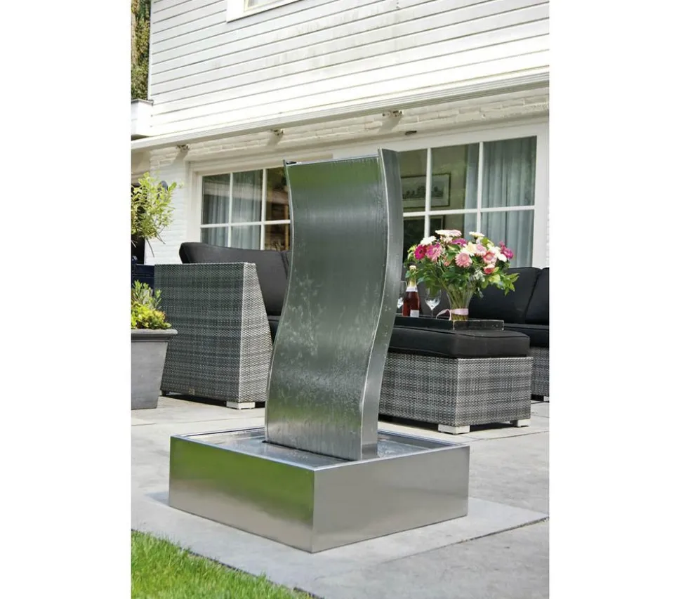 Ubbink Edelstahl-Gartenbrunnen Genova, ca. B60/H110/T60 cm