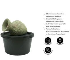 Ubbink Keramik-Gartenbrunnen Larissa, ca. B53/H30/T34 cm