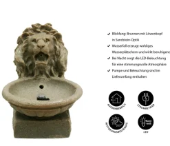 Ubbink Polyresin-Gartenbrunnen Basel, 38 x 45 x 52 cm