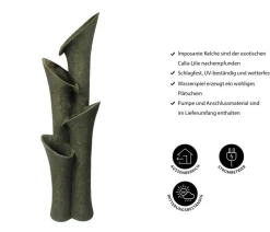 Ubbink Polyresin-Gartenbrunnen-Set Montreux, 25 x 23,5 x 86 cm