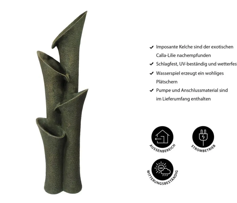Ubbink Polyresin-Gartenbrunnen-Set Montreux, 25 x 23,5 x 86 cm