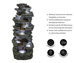 Ubbink Polyresin-Gartenbrunnen Acqua Arte Corte, ca. H201 cm