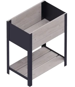 Upyard Holz-Pflanzkasten ModernBox mit Ablage, ca. B58/H72/T36 cm
