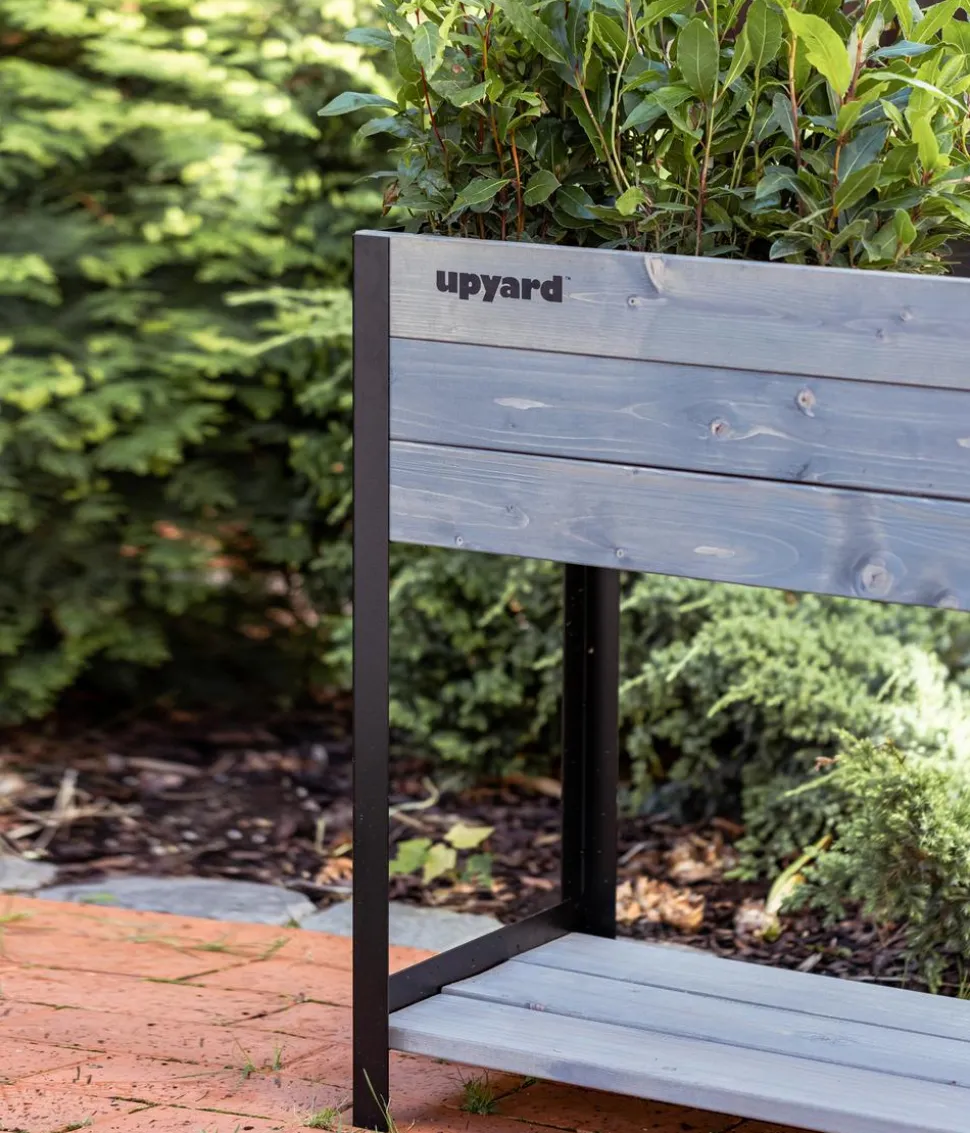 Upyard Holz-Pflanzkasten ModernBox mit Ablage, ca. B58/H72/T36 cm