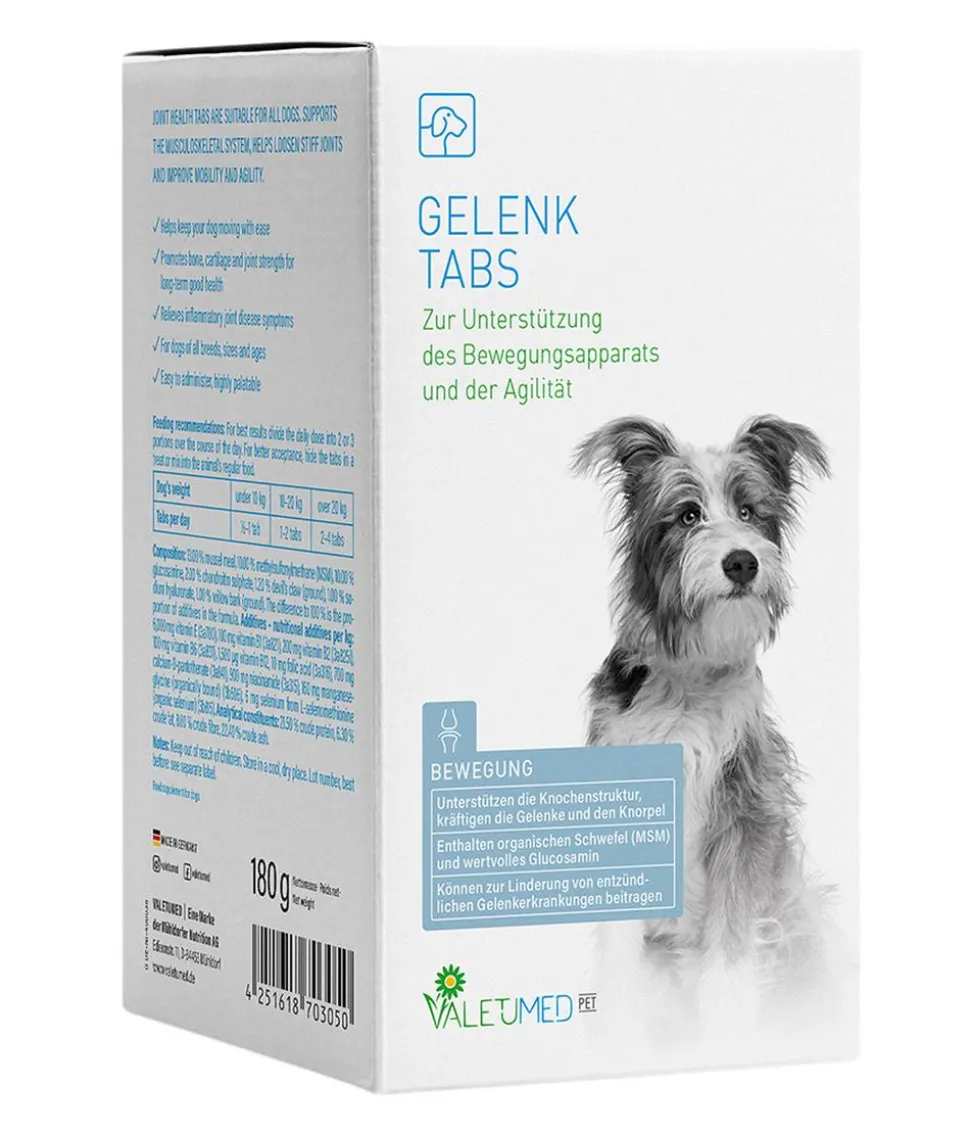 Valetumed Ergänzungsfutter für Hunde Gelenk Tabs, 180 g