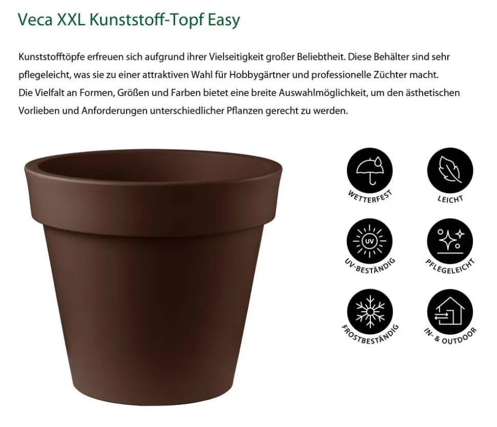 Veca XXL Kunststoff-Topf Easy, rund