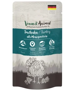 Venandi Animal Nassfutter für Katzen Monoprotein, Adult, 125 g