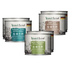 Venandi Animal Nassfutter für Katzen Adult Probierpaket 2, 6 x 200 g