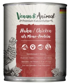 Venandi Animal Nassfutter für Katzen Adult Probierpaket 1, 6 x 200 g