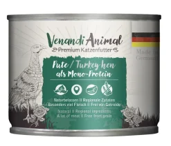 Venandi Animal Nassfutter für Katzen Monoprotein, Adult, 200 g