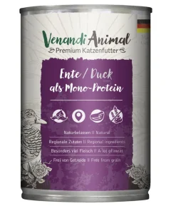Venandi Animal Nassfutter für Katzen Monoprotein, Adult, 400 g
