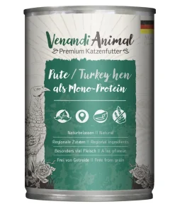 Venandi Animal Nassfutter für Katzen Monoprotein, Adult, 400 g