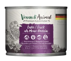 Venandi Animal Nassfutter für Katzen Monoprotein, Adult, 200 g