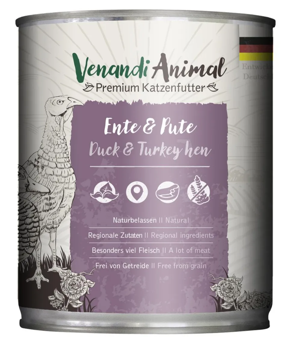 Venandi Animal Nassfutter für Katzen Adult, 800 g