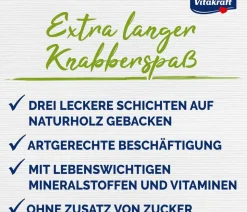 Vitakraft® Nagersnack Kräcker® Original Gemüse & Rote Beete für Zwergkaninchen, 2er Pack