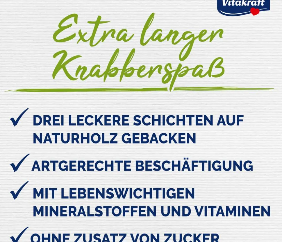 Vitakraft® Nagersnack Kräcker® Original Gemüse & Rote Beete für Zwergkaninchen, 2er Pack