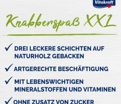 Vitakraft® Nagersnack Kräcker® Original Frucht + Gemüse für Zwergkaninchen, 2er Pack