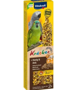 Vitakraft® Vogelsnack Kräcker® Original Honig + Anis für Papageien, 2er Pack