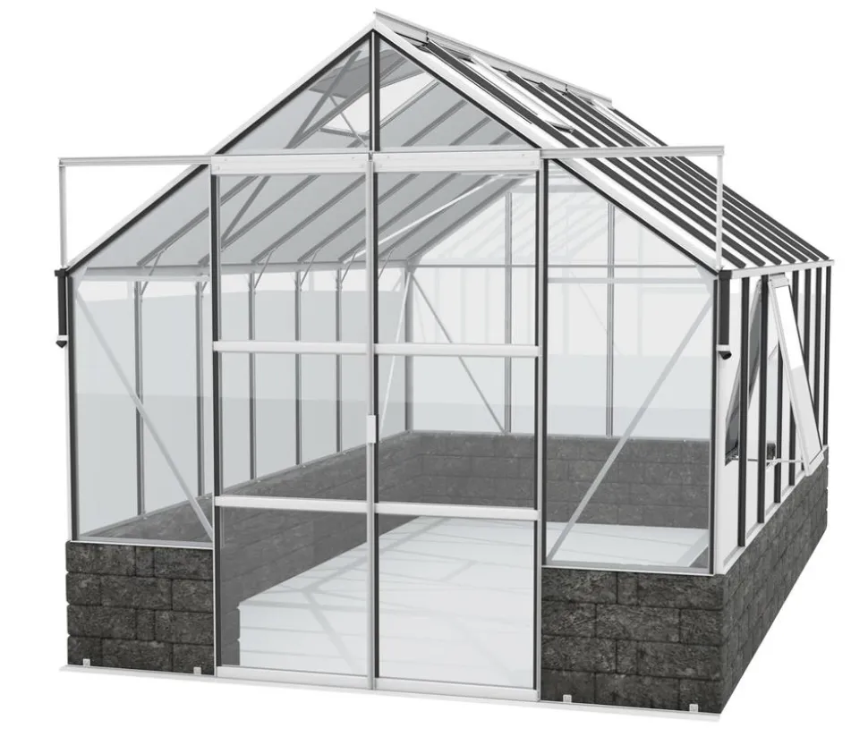 Vitavia Gewächshaus Cassiopeia 11500 ESG, inkl. Sockelmauer Basalt