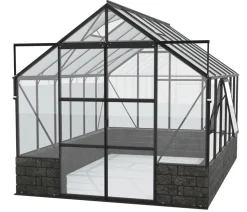 Vitavia Gewächshaus Cassiopeia 9900 ESG/HKP, inkl. Sockelmauer Basalt