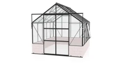 Vitavia Gewächshaus Cassiopeia 8300 ESG/HKP, inkl. Sockelmauer Basalt