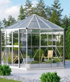 Vitavia Gewächshaus Luna 9000, inkl. Stahlfundamentrahmen, ca. B383/H283/T331 cm
