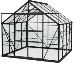 Vitavia Gewächshaus Neptun Plus 6700 ESG/HKP, inkl. Stahlfundamentrahmen, ca. B257/H238/T258 cm