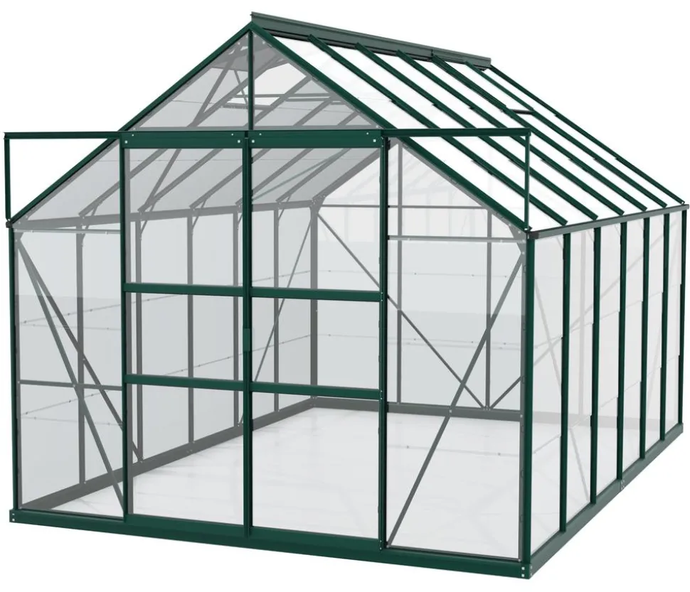 Vitavia Gewächshaus Neptun Plus 9900 ESG, inkl. Stahlfundamentrahmen, ca. B257/H238/T383
