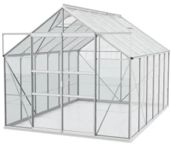 Vitavia Gewächshaus Neptun Plus 9900 ESG/HKP, inkl. Stahlfundamentrahmen, ca. B257/H238/T383 cm