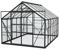 Vitavia Gewächshaus Neptun Plus 9900 ESG/HKP, inkl. Stahlfundamentrahmen, ca. B257/H238/T383 cm