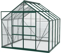 Vitavia Gewächshaus Neptun Plus 6700 ESG, inkl. Stahlfundamentrahmen, ca. B257/H238/T258 cm