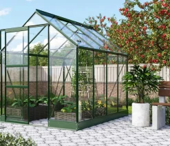 Vitavia Gewächshaus Pontos 5000, ESG, inkl. Stahlfundamentrahmen, ca. B195/H207/T261 cm