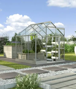 Vitavia Gewächshaus Pontos 3800, ESG, inkl. Stahlfundamentrahmen