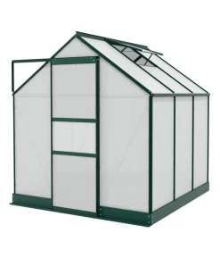 Vitavia Gewächshaus Pontos 3800, HKP 6 mm, inkl. Stahlfundamentrahmen, ca. B195/H207/T199 cm