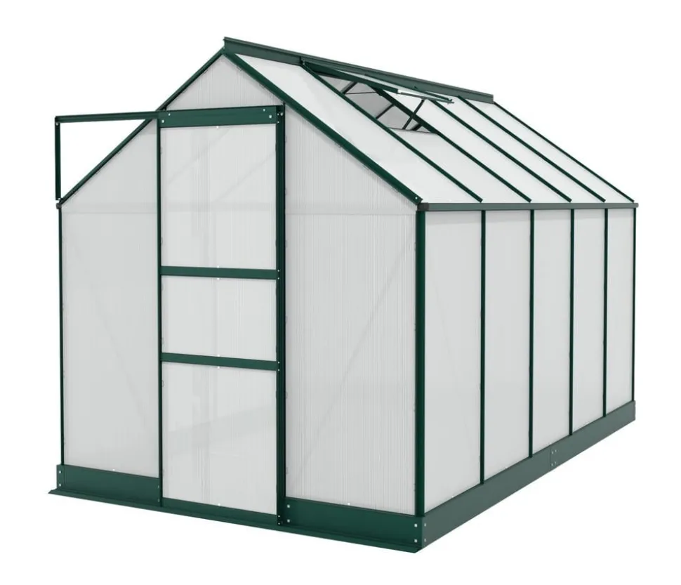 Vitavia Gewächshaus Pontos 6200 HKP 4 mm, inkl. Stahlfundamentrahmen, ca. B195/H207/T324 cm