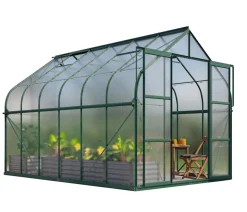 Vitavia Gewächshaus Saturn 9900 HKP, inkl. Stahlfundamentrahmen, ca. B264/H255/T383 cm