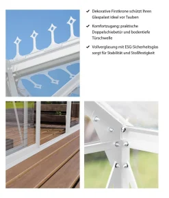 Vitavia Orangerie Minerva ESG, inkl. Stahlfundamentrahmen, ca. B383/H254/T383 cm