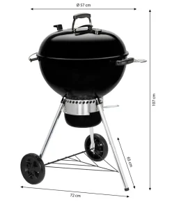 Weber Holzkohle-Kugelgrill Master-Touch GBS E-5750, Ø 57 cm, schwarz