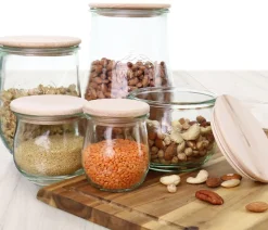 WECK® Tulpenglas, inkl. Holzdeckel und Schäufelchen, 1062 ml