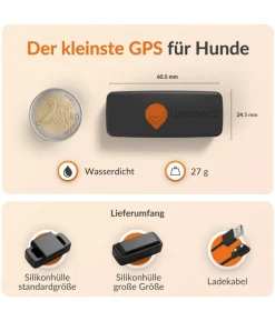 Weenect XS GPS-Tracker für Hunde, ca. B6,05/H2,45/T1,5 cm