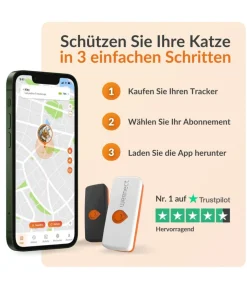 Weenect XS GPS-Tracker für Katzen, ca. B6,05/H2,45/T1,5 cm