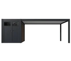 Weide Carport Alu/Stahl, ca. B720/H255/T300 cm