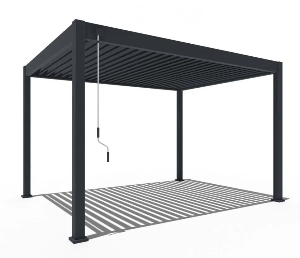Weide Deluxe Pergola Voll-Alu, ca. B400/H255/T300 cm